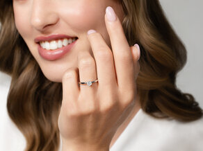 Anillo de compromiso Classic 6 en 14K oro rosa con diamante 0,25ct G/SI