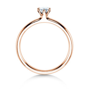 Anillo de compromiso Classic 6 en 9K oro rosa con diamante 0,25ct G/SI