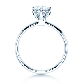 Anillo de compromiso Classic 6 en 18K oro blanco con diamante 1,00ct H/SI