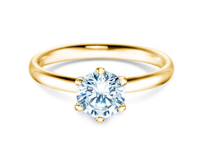 Anillo de compromiso Classic 6 en 14K oro amarillo con diamante 1,00ct G/SI