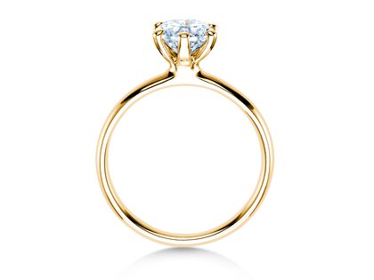 Anillo de compromiso Classic 6 en 14K oro amarillo con diamante 1,00ct G/SI