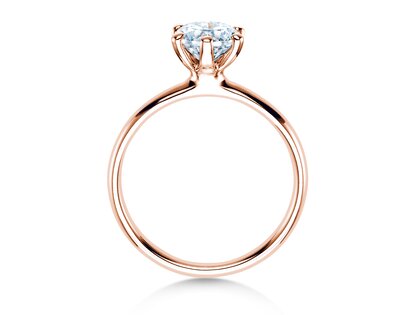 Anillo de compromiso Classic 6 en 18K oro rosa con diamante 1,00ct G/VS