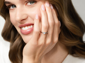 Anillo de compromiso Classic 6 en 14K oro blanco con diamante 0,40ct G/SI