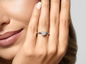 Anillo de compromiso Classic 6 en 14K oro amarillo con diamante 0,75ct H/SI