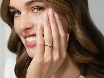 Anillo de compromiso Classic 6 en 14K oro amarillo con diamante 0,75ct H/SI