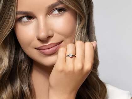 Anillo de compromiso Classic 6 en oro rosa
