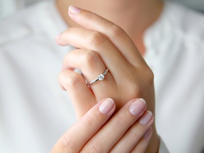 Anillo de compromiso Classic 6 en 14K oro blanco con diamante 0,40ct G/SI