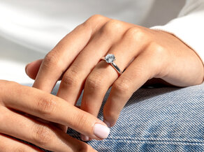 Anillo de compromiso Classic 6 en 18K oro rosa con diamante 1,00ct G/VS