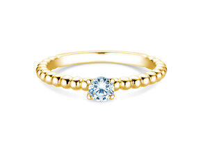 Anillo de compromiso Classic Beads en 14K oro amarillo con diamante 0,25ct G/SI