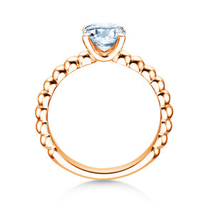 Anillo de compromiso Classic Beads en 14K oro rosa con diamante 1,00ct G/SI