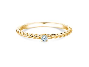 Anillo de compromiso Classic Loop en 9K oro amarillo con diamante 0,05ct G/SI