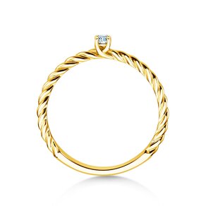 Anillo de compromiso Classic Loop en 9K oro amarillo con diamante 0,05ct G/SI
