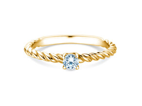 Anillo de compromiso Classic Loop en 9K oro amarillo con diamante 0,15ct H/SI