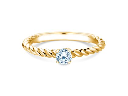 Anillo de compromiso Classic Loop en 14K oro amarillo con diamante 0,25ct G/SI