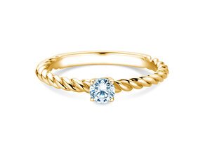 Anillo de compromiso Classic Loop en 14K oro amarillo con diamante 0,25ct G/SI