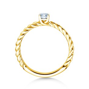 Anillo de compromiso Classic Loop en 14K oro amarillo con diamante 0,25ct G/SI