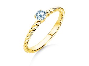 Anillo de compromiso Classic Loop en 14K oro amarillo con diamante 0,25ct G/SI