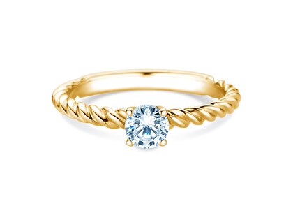Anillo de compromiso Classic Loop en 9K oro amarillo con diamante 0,30ct H/SI