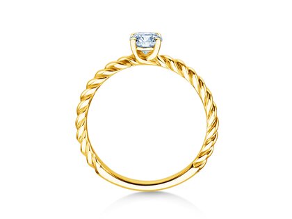 Anillo de compromiso Classic Loop en 9K oro amarillo con diamante 0,30ct H/SI