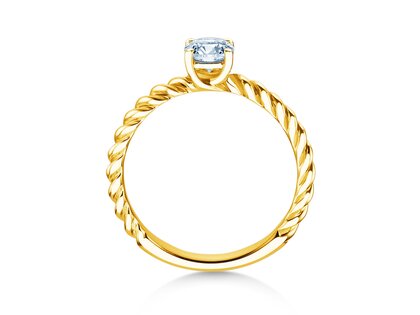 Anillo de compromiso Classic Loop en 18K oro amarillo con diamante 0,60ct H/SI