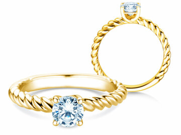 Anillo de compromiso Classic Loop en 9K oro blanco con diamante 1,00ct H/SI