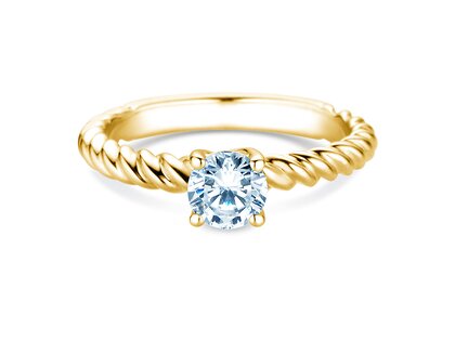 Anillo de compromiso Classic Loop en 14K oro amarillo con diamante 0,75ct G/SI