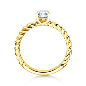 Anillo de compromiso Classic Loop en 14K oro amarillo con diamante 0,75ct G/SI