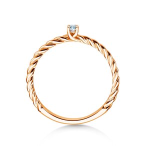 Anillo de compromiso Classic Loop en 9K oro rosa con diamante 0,05ct G/SI
