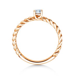 Anillo de compromiso Classic Loop en 9K oro rosa con diamante 0,15ct G/SI