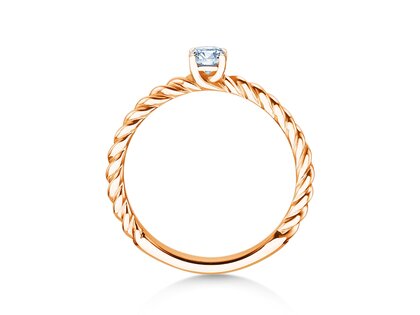Anillo de compromiso Classic Loop en 9K oro rosa con diamante 0,25ct H/SI