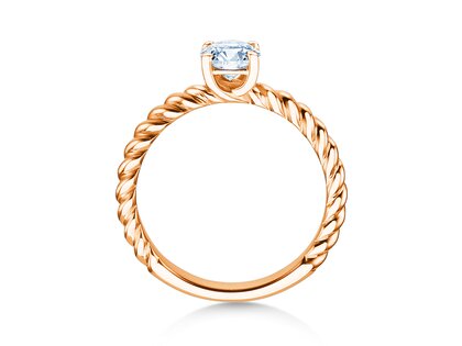Anillo de compromiso Classic Loop en 9K oro rosa con diamante 1,00ct H/SI
