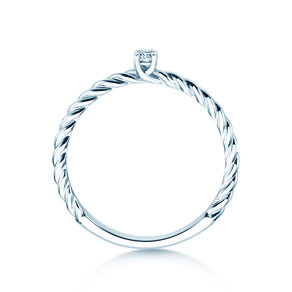 Anillo de compromiso Classic Loop en plata 925/- con diamante 0,05ct H/SI