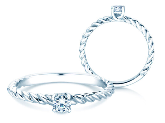 Anillo de compromiso Classic Loop diamante de laboratorio