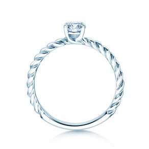 Anillo de compromiso Classic Loop en 9K oro blanco con diamante 0,30ct H/SI