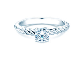 Anillo de compromiso Classic Loop en 18K oro blanco con diamante 0,60ct H/SI