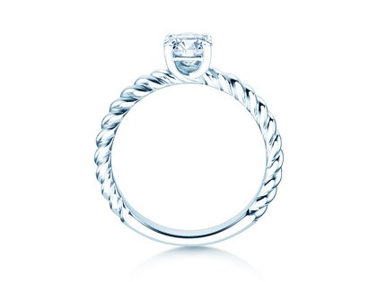 Anillo de compromiso Classic Loop en 18K oro blanco con diamante 0,60ct H/SI
