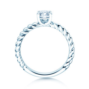 Anillo de compromiso Classic Loop en 18K oro blanco con diamante 0,60ct H/SI