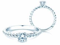 Anillo de compromiso Classic Loop en 18K oro blanco con diamante 0,50ct G/SI