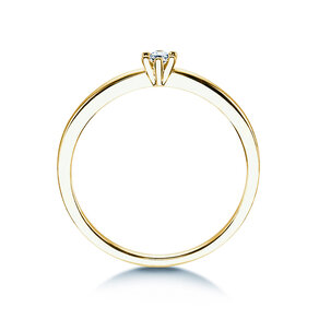 Anillo de compromiso Classic Petite en oro amarillo