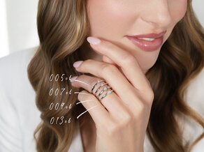 Anillo de compromiso Classic Petite en 14K oro amarillo con diamante 0,07ct G/SI