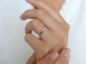 Anillo de compromiso Classic Petite en 14K oro blanco con diamante 0,09ct G/SI