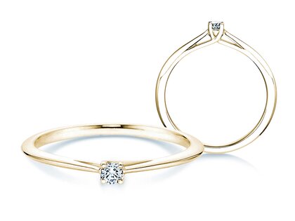 Anillo de compromiso Delight en 18K oro amarillo con diamante 0,05ct H/SI