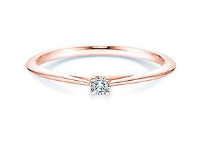 Anillo de compromiso Delight en 9K oro rosa con diamante 0,05ct G/SI
