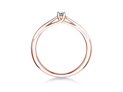 Anillo de compromiso Delight en 9K oro rosa con diamante 0,05ct G/SI