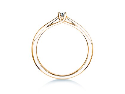 Anillo de compromiso Delight en 18K oro amarillo con diamante 0,05ct H/SI