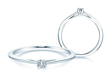 Anillo de compromiso Delight en plata 925/- con diamante 0,05ct H/SI