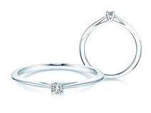 Anillo de compromiso Delight en plata 925/- con diamante 0,05ct G/SI