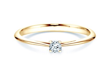 Anillo de compromiso Delight en 18K oro amarillo con diamante 0,10ct H/SI
