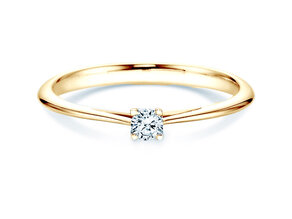 Anillo de compromiso Delight en 18K oro amarillo con diamante 0,10ct H/SI