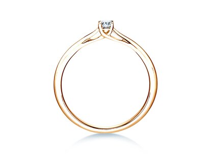 Anillo de compromiso Delight en 18K oro amarillo con diamante 0,10ct H/SI
